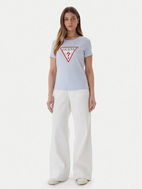 Guess Guess Camiseta W1YI1B I3Z14 Celeste Regular Fit