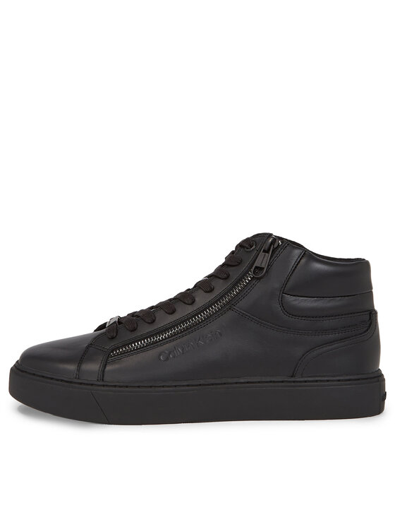Calvin Klein Laisvalaikio batai Calvin Klein High Top Lace Up W/Zip Rubb HM0HM01269 Juoda