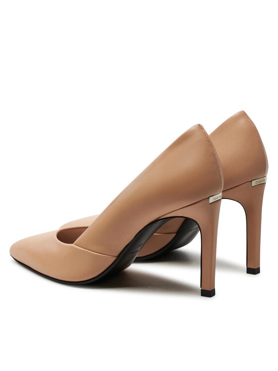 Calvin Klein Aukštakulniai Calvin Klein Heel Pump 90 Leather HW0HW01928 Smėlio