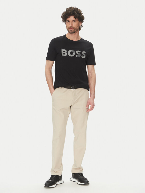 BOSS BOSS Футболка Glamping 50537834 Чорний Regular Fit