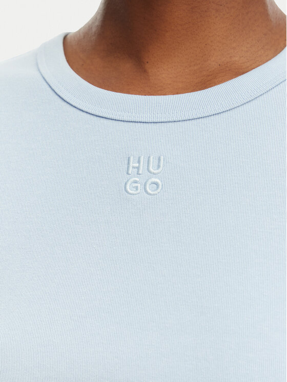 HUGO HUGO Футболка Delanor 50512000 Світло-синій Slim Fit