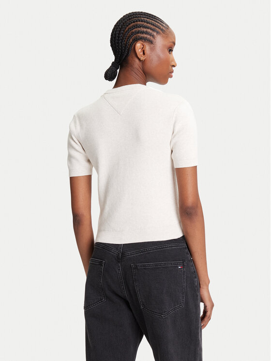 Tommy Jeans Tommy Jeans Póló Essential DW0DW19336 Bézs Regular Fit