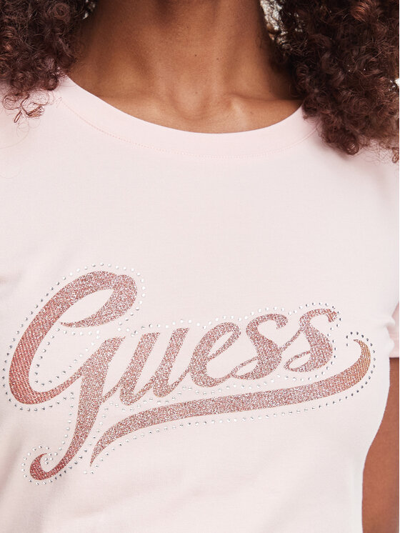 Guess Guess Camiseta W6YI21 K4337 Rosa Slim Fit
