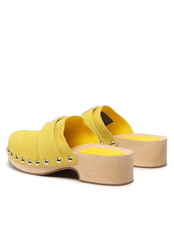 Tommy Hilfiger Сабо Tommy Hilfiger Th Clog Suede FW0FW07171 Жълт