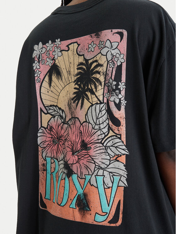Roxy Roxy Camiseta Talloversize Washed ERJZT06081 Negro Oversize