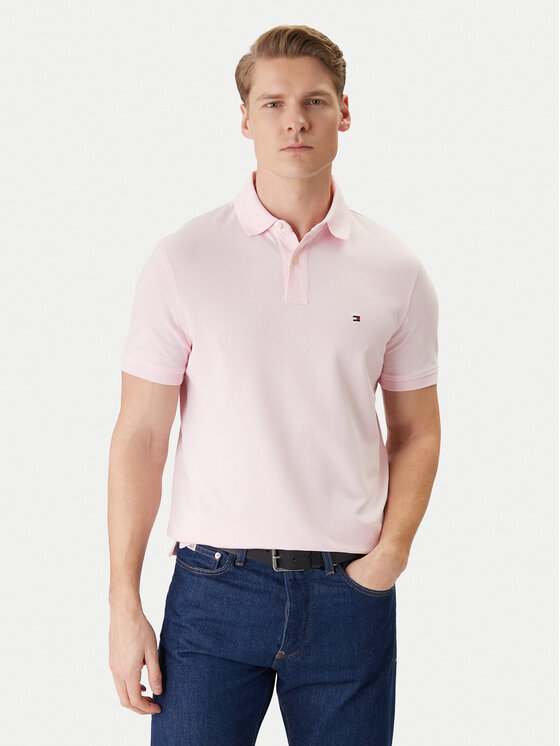 Tommy Hilfiger Tommy Hilfiger Polo marškinėliai 1985 MW0MW17770 Rožinė Regular Fit