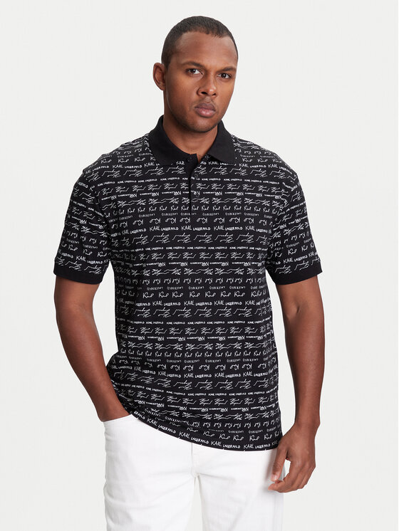 KARL LAGERFELD KARL LAGERFELD Polo 745120 553225 Crna Regular Fit