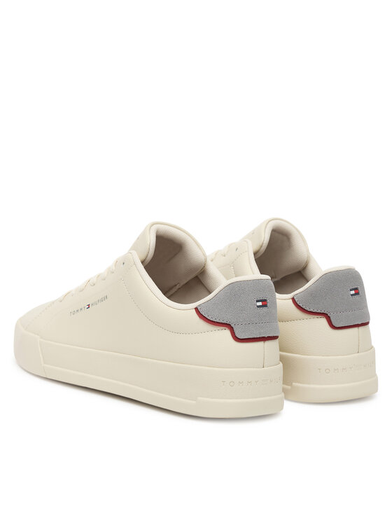 Tommy Hilfiger Сникърси Tommy Hilfiger Th Court Detail Ess FM0FM05367 Екрю