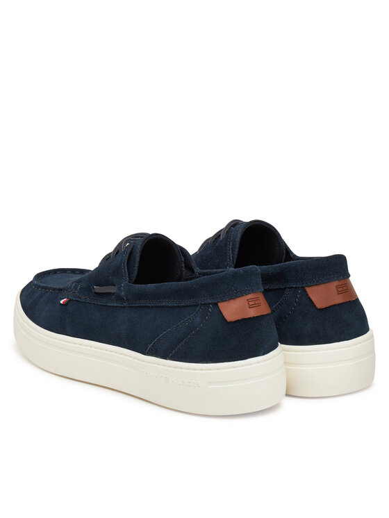 Tommy Hilfiger Poltopánky Tommy Hilfiger Modern Light Hybrid Suede Boat S FM0FM05352 Tmavomodrá