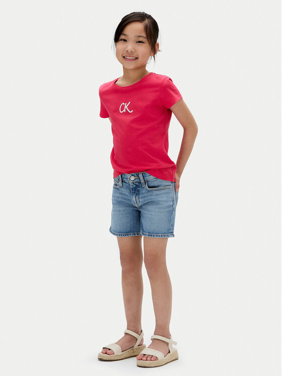 Calvin Klein Jeans Calvin Klein Jeans T-Shirt Glitter IG0IG02972 D Ροζ Slim Fit