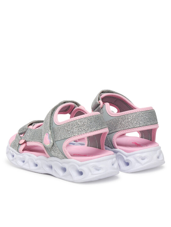 Skechers Босоніжки Skechers S-Lights: Heart Lights Sandal - Sugar Sparks 303114L/SLPK Срібний