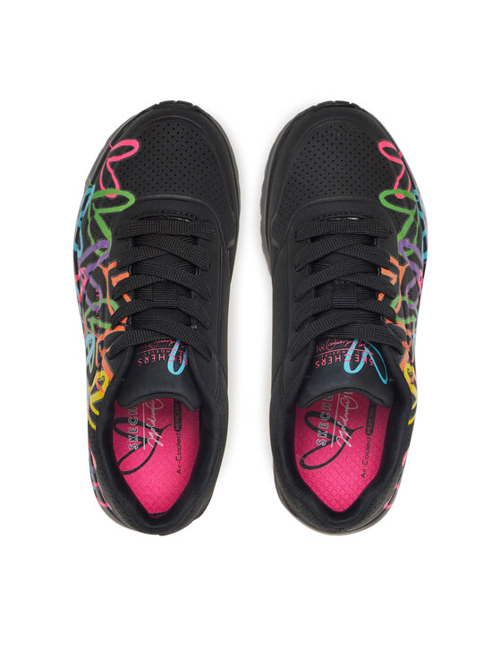 Skechers Sneakersy Skechers Uno Lite-Spread The Love 314064L/BKMT Čierna