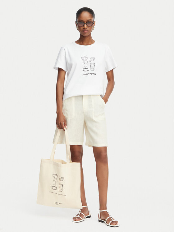 Marella Marella T-shirt Emme by Marella Gola 2615971072 Crema Regular Fit