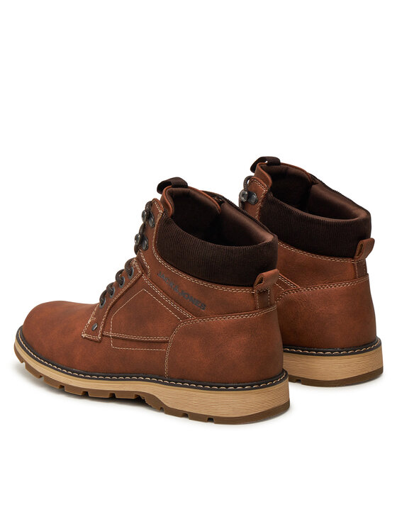 Jack & Jones Šnurovacia obuv Jack & Jones Stratford 12257762 Hnedá