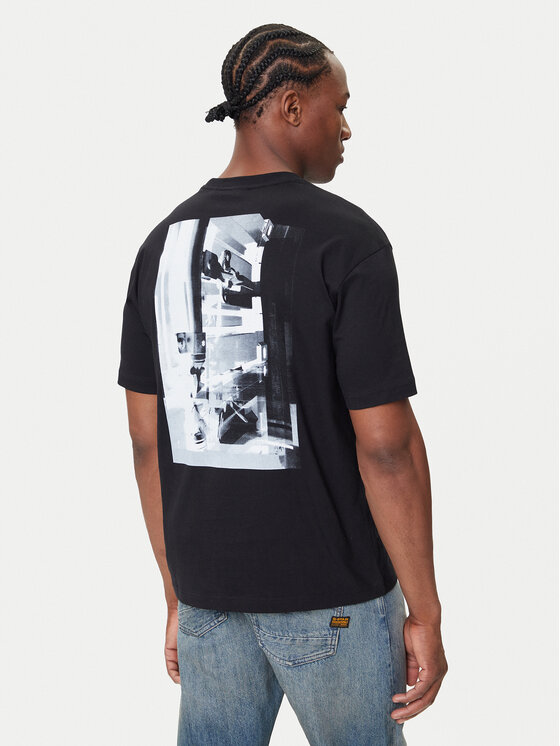 BOSS BOSS Camiseta 50546374 Negro Relaxed Fit