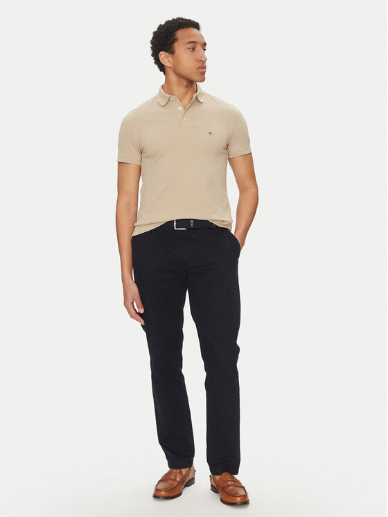 Tommy Hilfiger Tommy Hilfiger Polo majica 1985 MW0MW17771 Bež Slim Fit