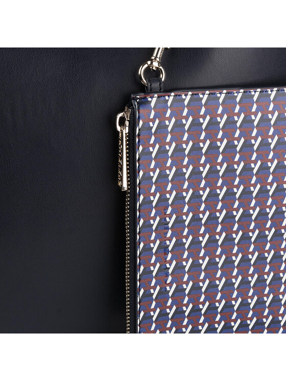 Tommy Hilfiger Τσάντα Tommy Hilfiger Iconic Tommy Tote AW0AW07428 Σκούρο μπλε