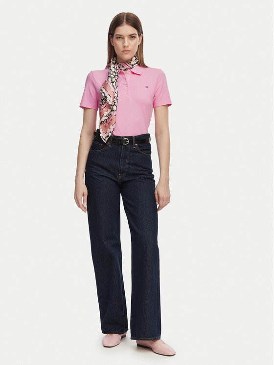 Tommy Hilfiger Tommy Hilfiger Polo 1985 WW0WW43225 Rosa claro Slim Fit