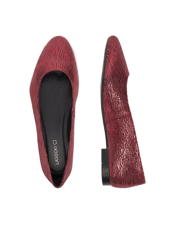 Lasocki Baleríny Lasocki CEO-RST-KAJA-04F Bordó