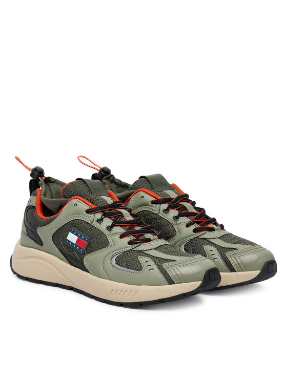 Tommy Jeans Sneakers Tommy Jeans Tjm Runner Mix Material EM0EM01620 Kaki