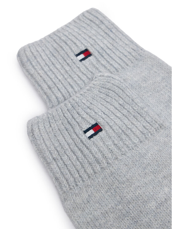 Tommy Hilfiger Ženske rokavice Tommy Hilfiger Flag AW0AW19131 Svetlo siva