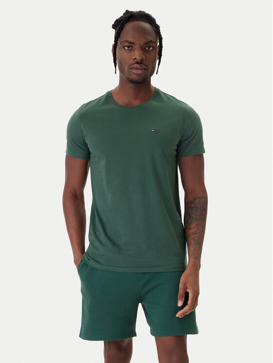 Tommy Jeans Tommy Jeans Marškinėliai DM0DM04411 Žalia Slim Fit