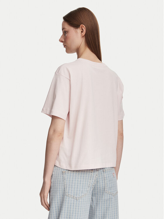Guess Jeans Guess Jeans T-shirt W4YI05 K8HM0 Rosa chiaro Boxy Fit