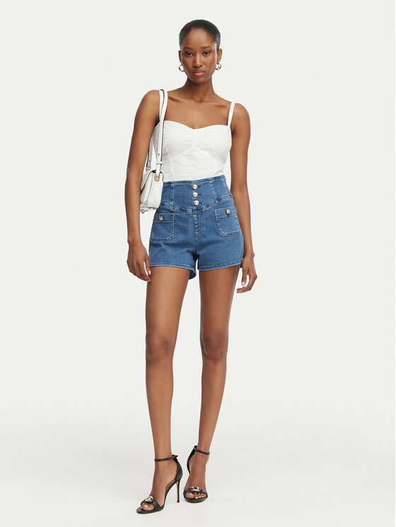 Guess Guess Felső W6GH47 W1880 Fehér Classic Fit