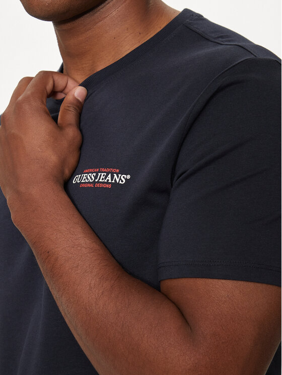 Guess Jeans Guess Jeans Camiseta M4YI55 K8HM0 Azul marino Slim Fit