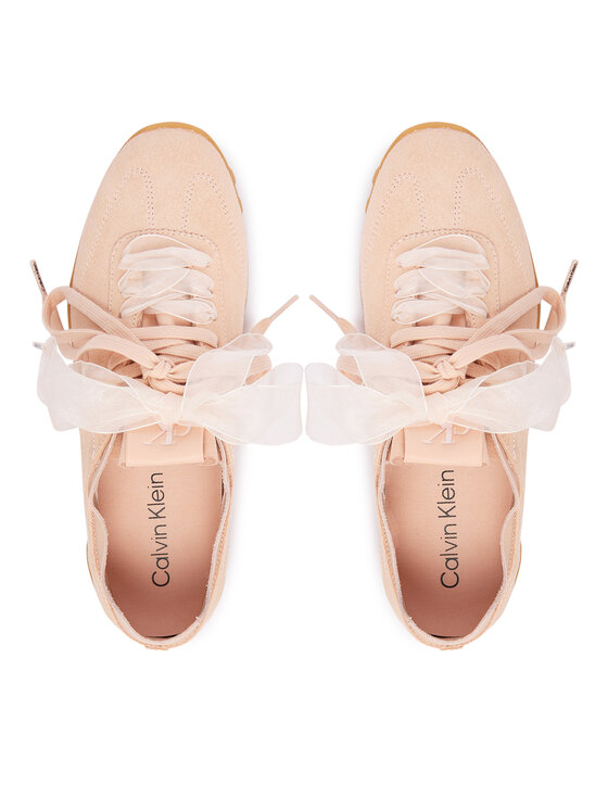 Calvin Klein Superge Calvin Klein Low Profile Run Mg Sue Db Laces HW0HW03150 Svetlo rožnata