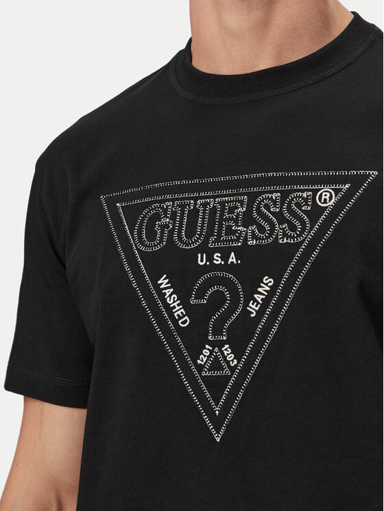 Guess Guess Футболка M6GI15 K3008 Чорний Regular Fit