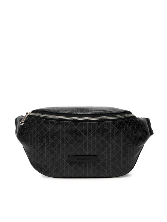 Calvin Klein Torbica oko struka﻿ Calvin Klein Emblem Aop Coated Waistbag LV04D3135G Crna