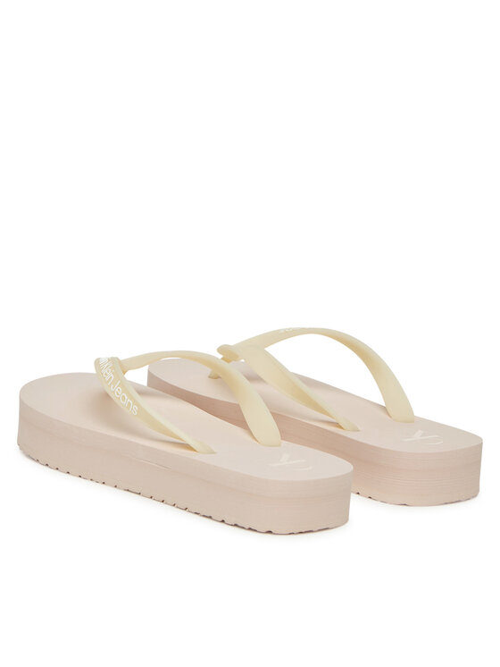 Calvin Klein Jeans Infradito Calvin Klein Jeans Beach Sandal Flatform Tpu YW0YW01830 Beige
