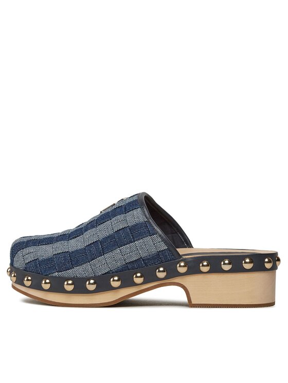 Tommy Hilfiger Cokli Tommy Hilfiger Denim Contrast Clog FW0FW07410 Mornarsko modra