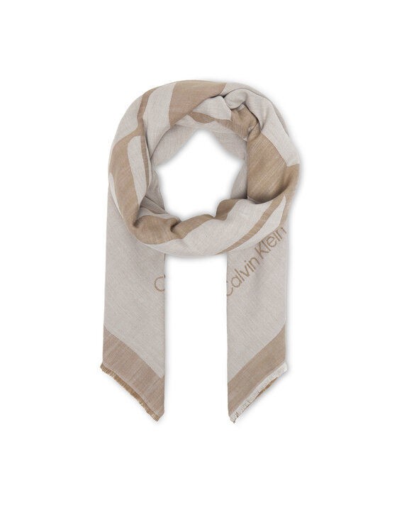 Calvin Klein Foulard Calvin Klein Calvin Chambray Square Scarf LV04F8085G Beige