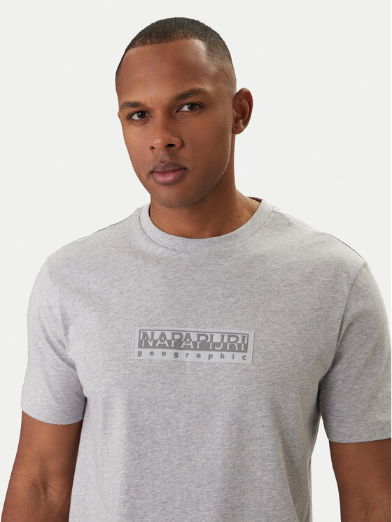 Napapijri Napapijri Camiseta S-Box Logo NP0A4IFL Gris Regular Fit