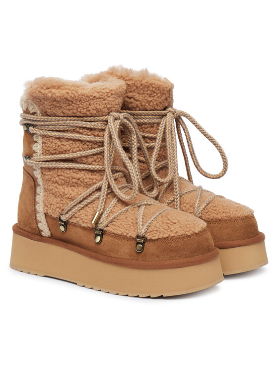 Mou Čizme za snijeg Mou Mini Eskimo FW681014M Tamno smeđa