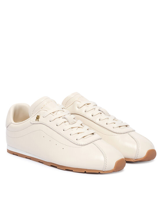 Tommy Hilfiger Αθλητικά Tommy Hilfiger Bella Sneaker Leather FW0FW09495 Κρεμ