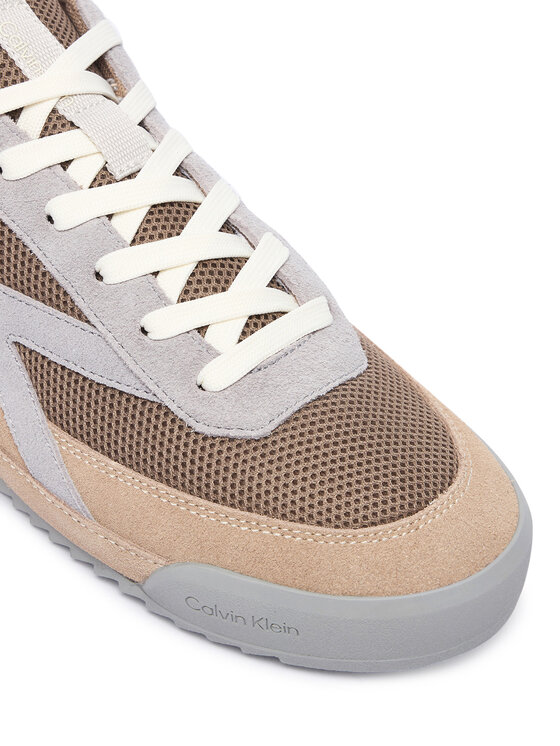 Calvin Klein Sneakersy Calvin Klein Low Pro Runner Mix Mat HM0HM02208 Brązowy