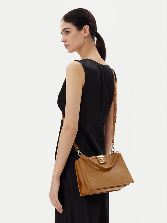 Tommy Hilfiger Geantă Tommy Hilfiger Th Her Mini Tote AW0AW17190 Maro