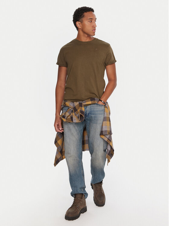 G-Star Raw G-Star Raw Camiseta Lash D16396-2653 Caqui Regular Fit