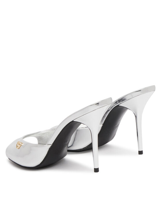 LOVE MOSCHINO Klapki LOVE MOSCHINO JA28209G0OJE090B Srebrny
