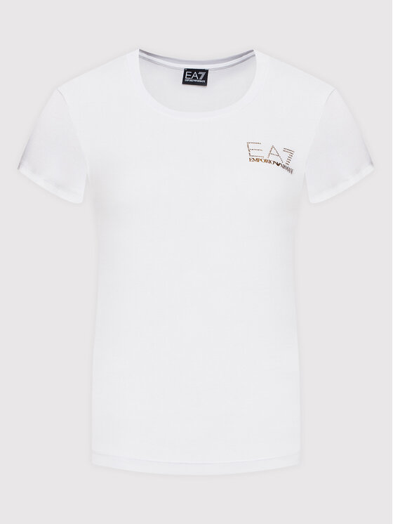 EA7 Emporio Armani EA7 Emporio Armani Футболка 8NTT65 TJDQZ 1100 Білий Slim Fit