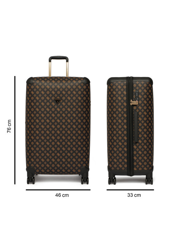 Guess Μεγάλη Βαλίτσα Guess Wilder Travel TWHP74 52988 Σκούρο καφέ