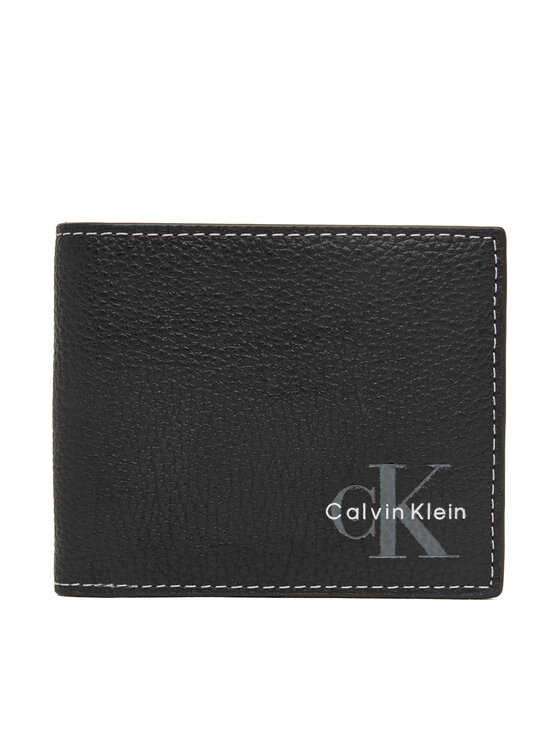 Calvin Klein Портфейл Calvin Klein Bold Pebble Billfold W/ Coin LV04D1270G Черен