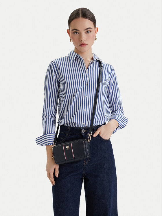 Tommy Hilfiger Torbica Tommy Hilfiger Th Daily Camera Bag Corp AW0AW18640 Tamnoplava
