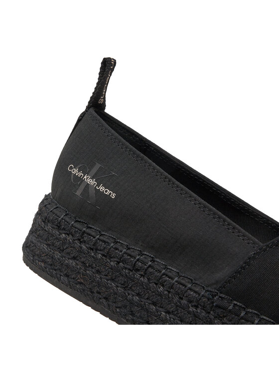 Calvin Klein Jeans Espadrile Calvin Klein Jeans Platform Espadrille Mix Ml Mtl YW0YW01622 Črna