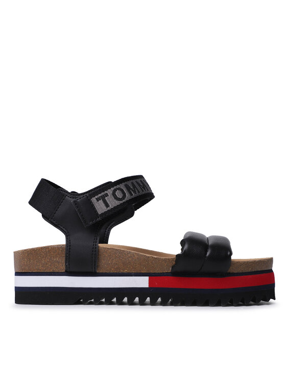 Tommy Jeans Szandál Tommy Jeans Flag Outsole Tommy Jeans Sandal EN0EN02122 Fekete