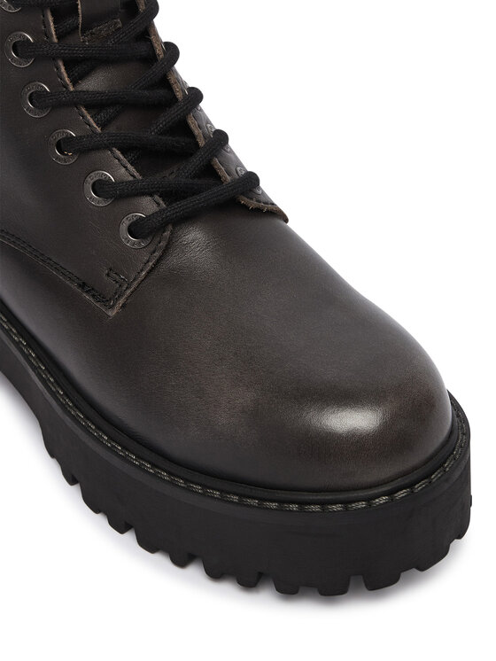 Tommy Jeans Outdoorová obuv Tommy Jeans Tjw Platform Brushed Lth Boots EN0EN03141 Čierna