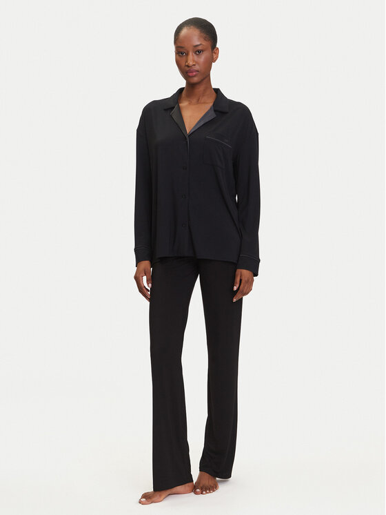 BOSS BOSS Camisa de pijama Sheen 50545588 Negro Relaxed Fit